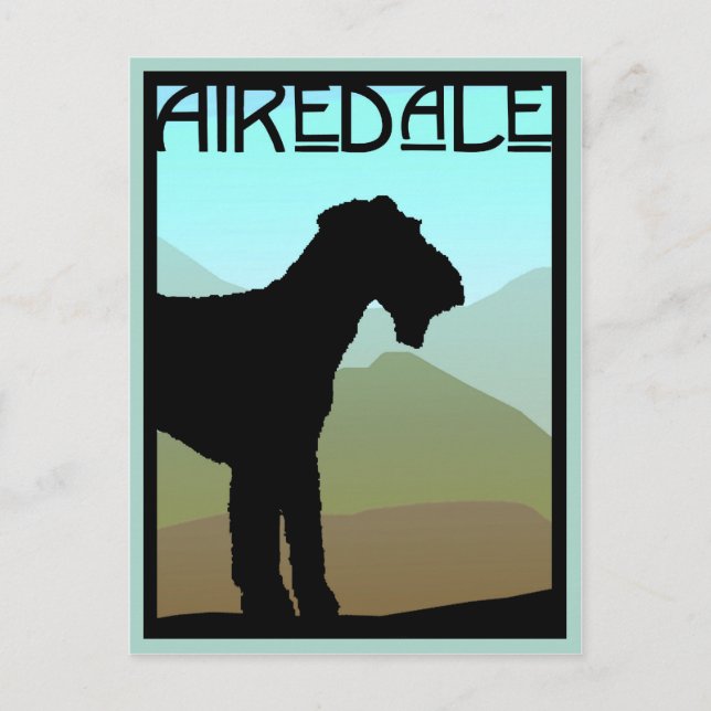 Craftsman Airedale Terrier Postcard (Front)