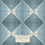 Craftsman Era Arabesque Vintage Collage Left Tile<br><div class="desc">FOR PATTERN: EQUAL NUMBERS OF LEFT & RIGHT SIDE TILE, . NOTE: INSTALLATION RECOMMENDATIONS BELOW. These tiles were created from a large sized collage of new watercolor artwork by internationally licensed artist and designer, Audrey Jeanne Roberts and vintage Craftsmen era art sketches (and some of the coordinating tiles have working...</div>