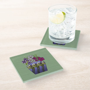 Craftsman Lily Vase  Glass Coaster