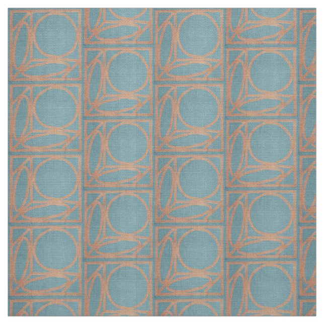 Craftsman Optical Illusion (Chambray and Cinnamon) Fabric (Swatch)