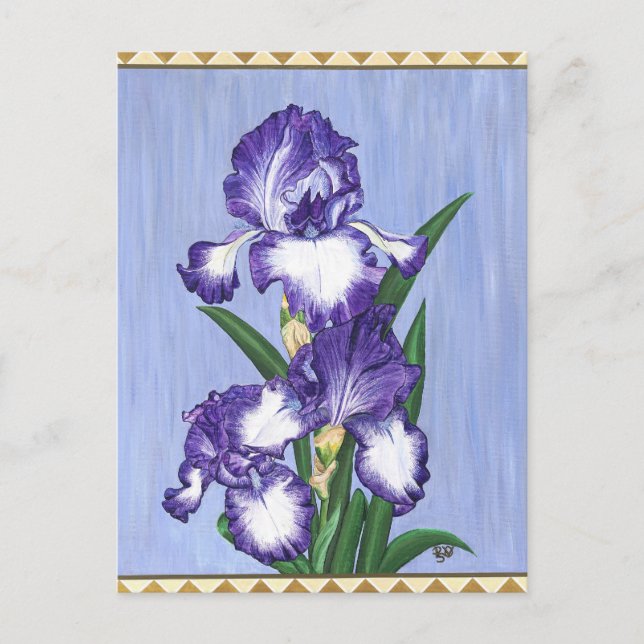 Craftsman Purple Iris Postcard (Front)