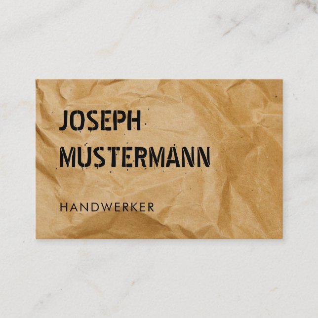 Craftsman Template Customize Business Card (Front)