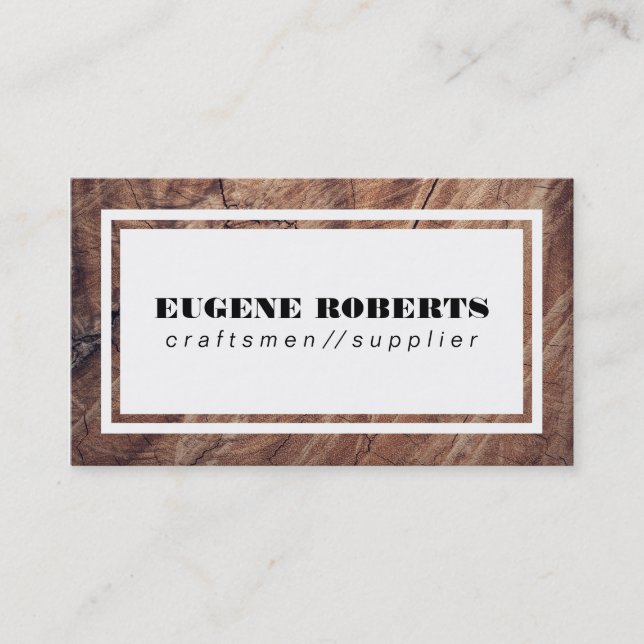 Craftsmen | Wood II Business Card (Front)
