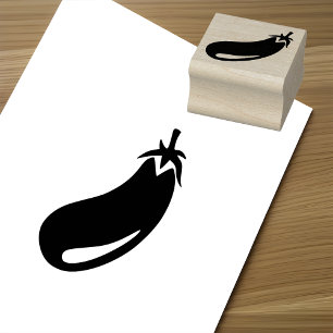 Crafty and Fun Eggplant Art Mini Rubber Stamp