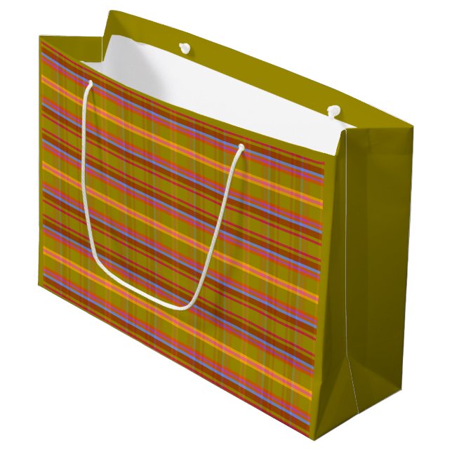 Crafty Candy Plaid CCCETOT Large Gift Bag (Front Angled)
