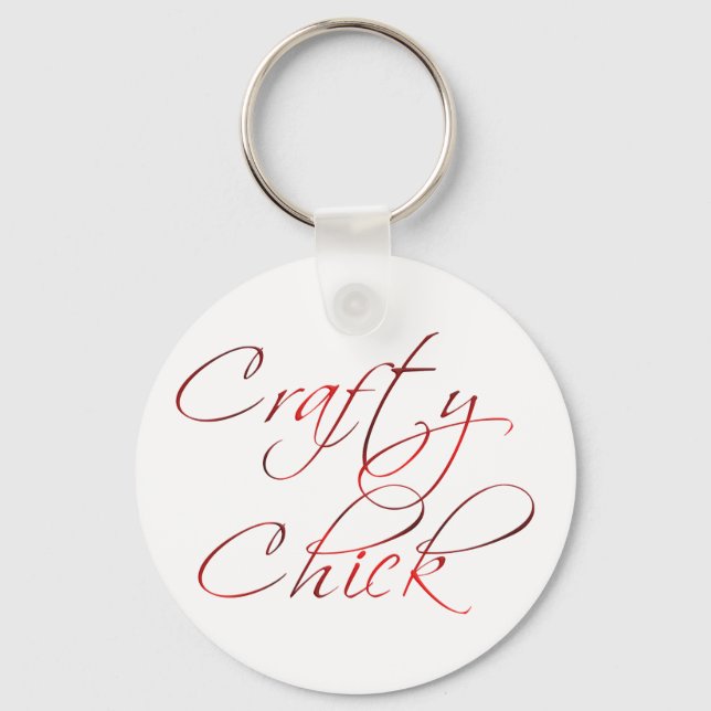 Crafty Chick Key Ring (Front)