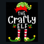 Crafty Christmas Elf Matching Pajama X-mas Party  Poster<br><div class="desc">Crafty Christmas Elf Matching Pajama X-mas Party</div>