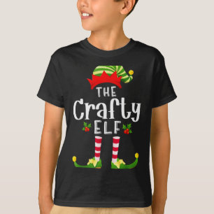 Crafty Christmas Elf Matching Pajama X-mas Party  T-Shirt