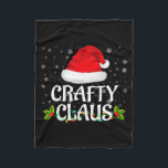 Crafty Claus Christmas Lights Santa Pajama Family  Fleece Blanket<br><div class="desc">Crafty Claus Christmas Lights Santa Pajama Family Matching</div>