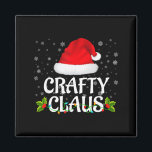 Crafty Claus Christmas Lights Santa Pajama Family  Magnet<br><div class="desc">Crafty Claus Christmas Lights Santa Pajama Family Matching</div>