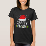Crafty Claus Christmas Lights Santa Pajama Family  T-Shirt<br><div class="desc">Crafty Claus Christmas Lights Santa Pajama Family Matching</div>