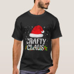 Crafty Claus Christmas Lights Santa Pajama Family  T-Shirt<br><div class="desc">Crafty Claus Christmas Lights Santa Pajama Family Matching</div>