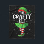 Crafty Elf Christmas Girls Women Elf Squad Xmas Fa Fleece Blanket<br><div class="desc">Crafty Elf Christmas Girls Women Elf Squad Xmas Family Premium</div>