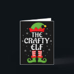 Crafty Elf Xmas Family Matching Elf Squad Christma Card<br><div class="desc">Crafty Elf Xmas Family Matching Elf Squad Christmas</div>