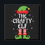 Crafty Elf Xmas Family Matching Elf Squad Christma Magnet<br><div class="desc">Crafty Elf Xmas Family Matching Elf Squad Christmas</div>