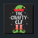 Crafty Elf Xmas Family Matching Elf Squad Christma Magnet<br><div class="desc">Crafty Elf Xmas Family Matching Elf Squad Christmas</div>