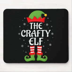 Crafty Elf Xmas Family Matching Elf Squad Christma Mouse Pad