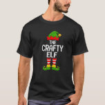 Crafty Elf Xmas Matching Family Elf Squad Christma T-Shirt<br><div class="desc">Crafty Elf Xmas Matching Family Elf Squad Christmas Premium</div>