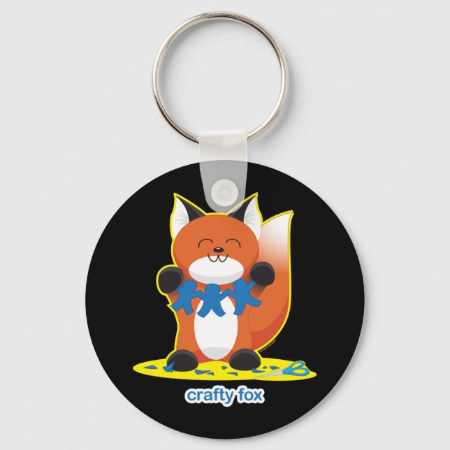 Crafty Fox Key Ring (Front)