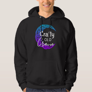 Crafty Old Crone, Witch, Wiccan, Pagan Crone Desig Hoodie