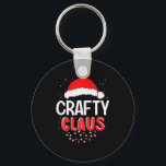 Crafty Santa Claus Christmas Matching Costume  Key Ring<br><div class="desc">Crafty Santa Claus Christmas Matching Costume</div>