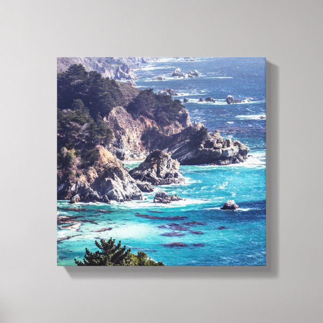 Craggy Coastline of the Sea Canvas Print (Front)