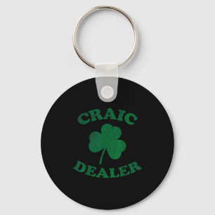Craic Er Funny St. Patrick's Day Shamrock Tee  Key Ring