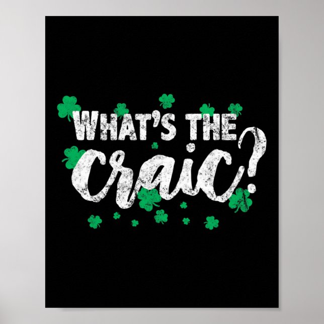 Craic Irish Expression Pride Ireland St Patricks F Poster (Front)