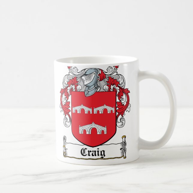 Craig Family Crest Coffee Mug (Right)