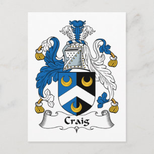 Craig Family Crest Postcard