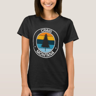 Craig Montana MT USA City Pride Retro Sunset T-Shirt