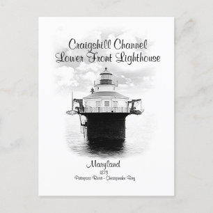 CRAIGSHILL CHANNEL LIGHHOUSE -  POSTCARD