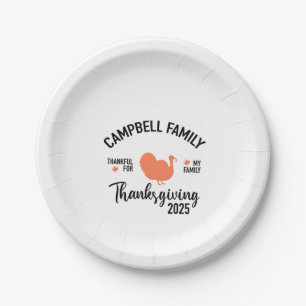 Crampbell Family 2025 Thanksgiving Turkey Dinner  Paper Plate