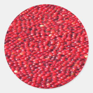 Cranberries Festive Red Classic Round Sticker