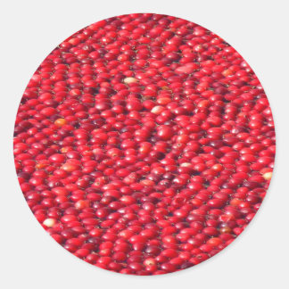 Cranberries Festive Red Classic Round Sticker