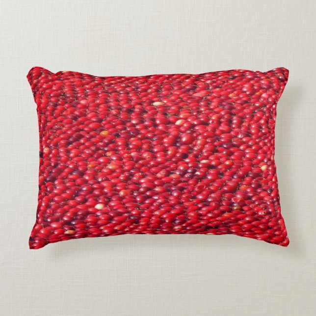 Cranberries Festive Red Decorative Cushion (Front)