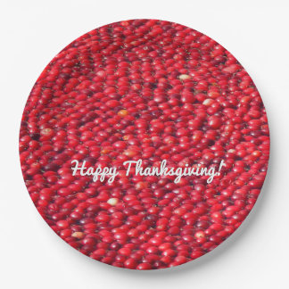 Cranberries Festive Red Paper Plate