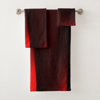 Cranberry And Black Lights Bath Towel Set