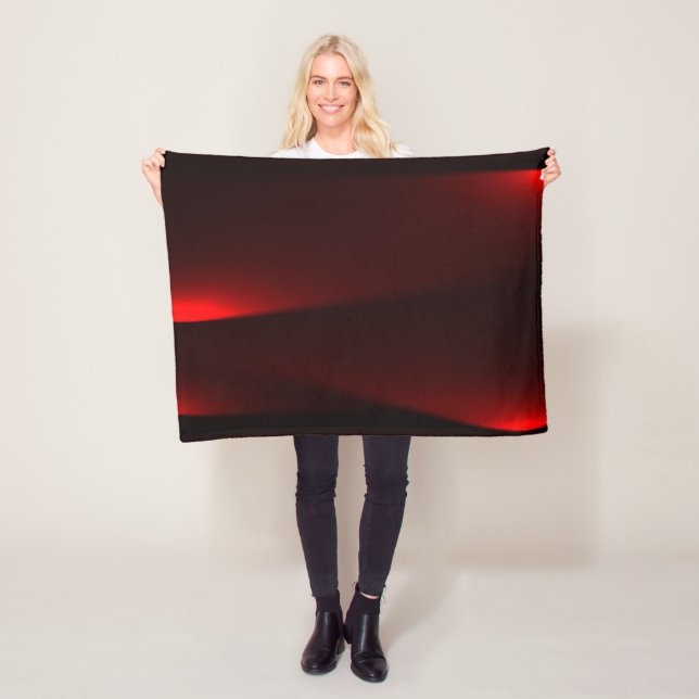 Cranberry And Black Lights Fleece Blanket (In Situ)