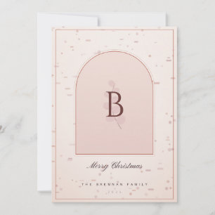 Cranberry Arch Greenery 1 Photo Christmas Card
