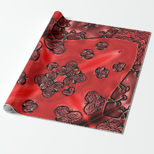 Cranberry Bazaar Wrapping Paper