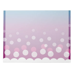 Cranberry-Blue Bubbles Notepad