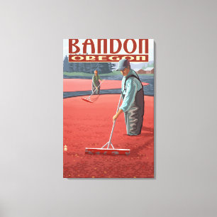 Cranberry Bogs Harvest - Bandon, Oregon Canvas Print
