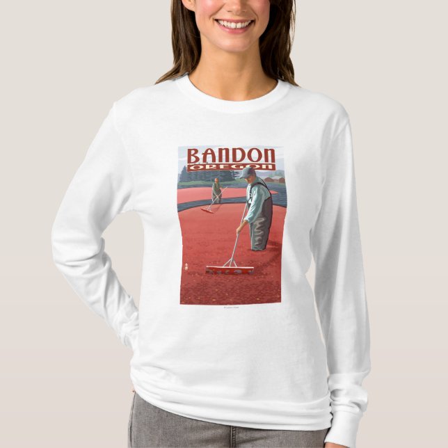 Cranberry Bogs Harvest - Bandon, Oregon T-Shirt (Front)