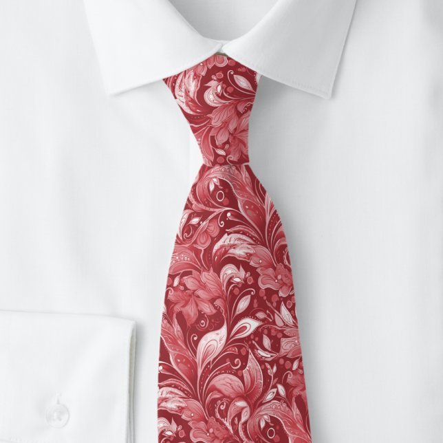 Cranberry Botanical Batik Tie (Creator Uploaded)
