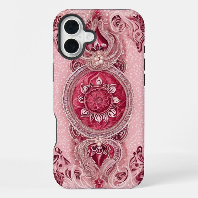 Cranberry Cherry AI art  iPhone Case (Back)