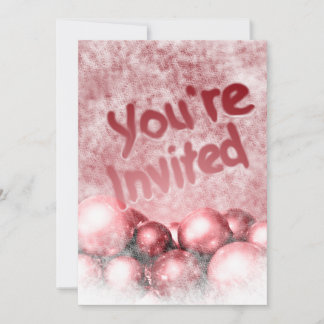 Cranberry Christmas Party Custom Invitations