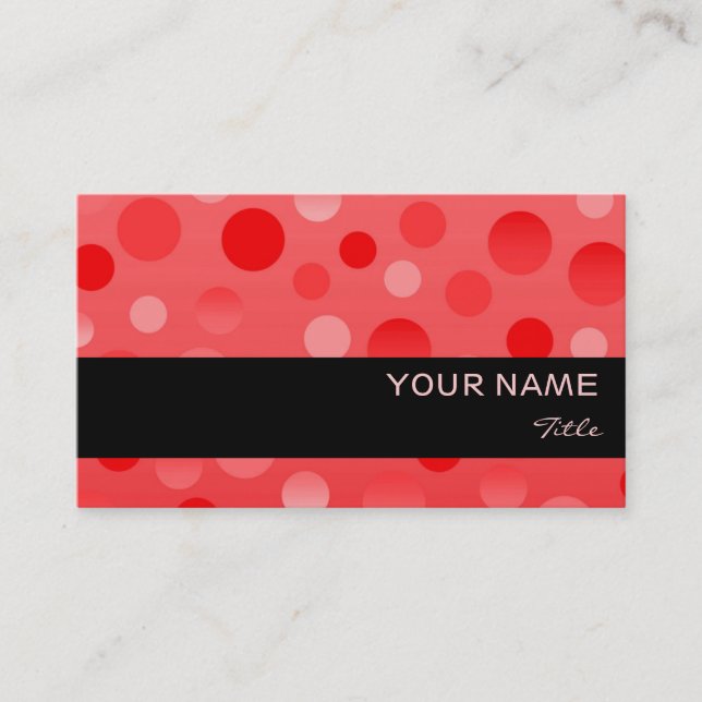 Cranberry Fizz business card template black stripe (Front)