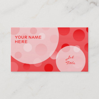 Cranberry Fizz business card template bubbles