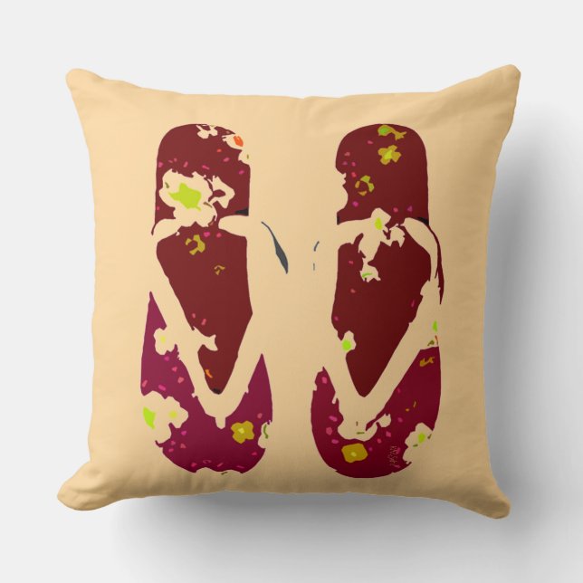 Cranberry FlipFlop Cushion (Front)